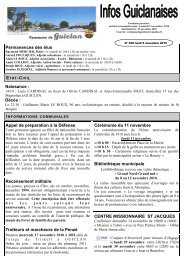 Bulletin municipal nÂ°458 - Commune de Guiclan