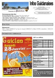 Bulletin municipal nÂ°489 - Commune de Guiclan