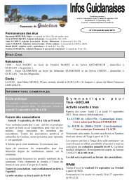 Bulletin municipal nÂ°479 - Commune de Guiclan