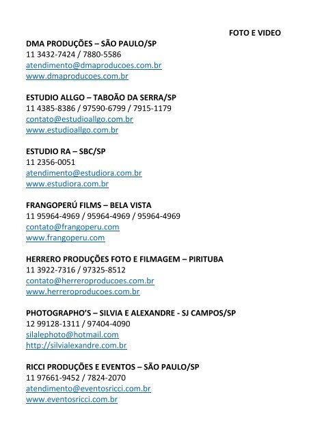 AGENDA DA NOIVA 2015