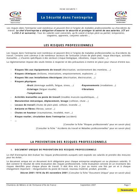 Le document unique