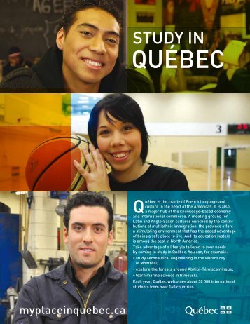 study in Quebec - MinistÃ¨re des Relations internationales, de la ...