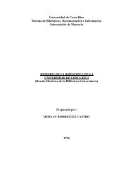 Universidad de Costa Rica Sistema de Bibliotecas ... - Sibdi