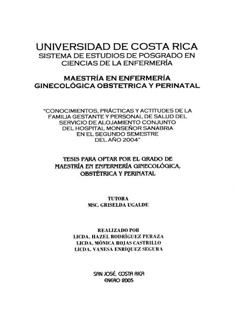 tesis para optar por el - Universidad de Costa Rica