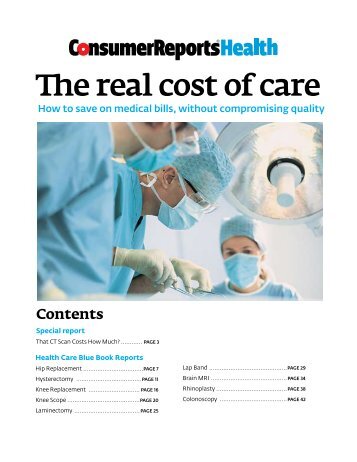 The real cost of care - Consumer Health Choices