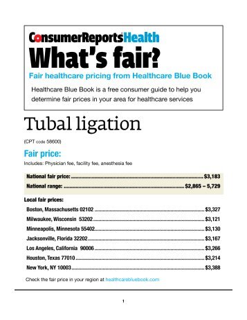 Tubal Ligation (Healthcare Blue Book) - Consumer Health Choices