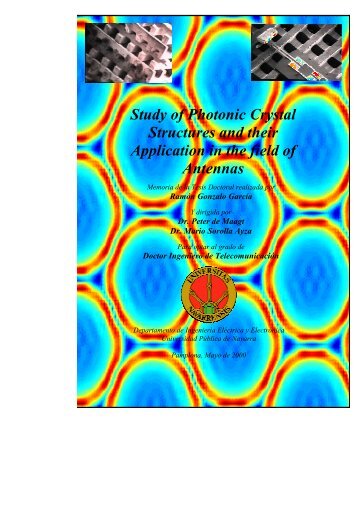 Study of Photonic Crystal Structures and their ... - Grupo de Antenas