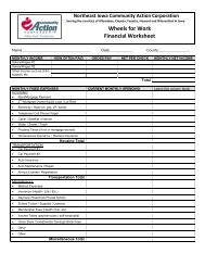 Wheels for Work Financial Worksheet - Northeast Iowa Community ...