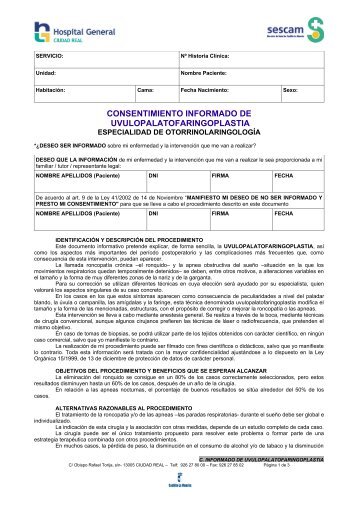 consentimiento informado de uvulopalatofaringoplastia - hgucr