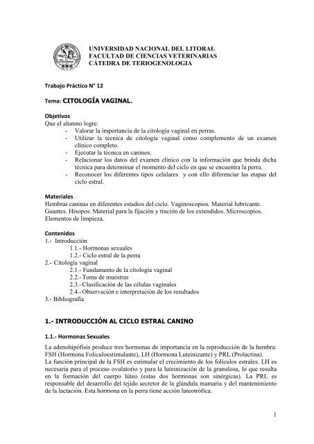 citologÃ­a vaginal - Facultad de Ciencias Veterinarias - Universidad ...