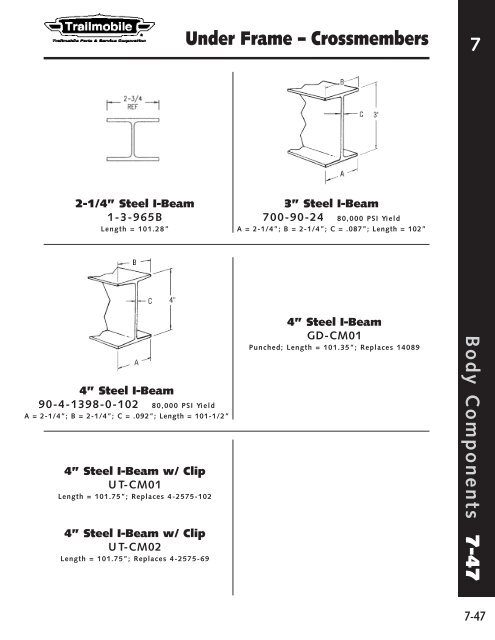 Trailmobile Parts & Service Parts Catalog