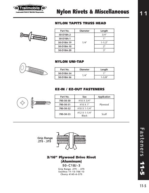 Trailmobile Parts & Service Parts Catalog