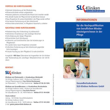 INFORMATIONEN - SLK-Kliniken Heilbronn GmbH