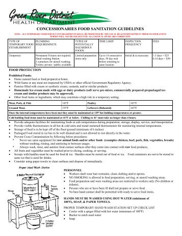 Temporary Food establishment and Festival Concessions Guide