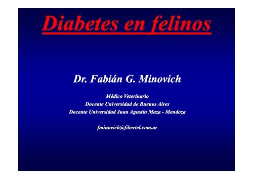 Diabetes - Facultad de Ciencias Veterinarias