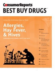 Antihistamines compared - Consumer Reports Online