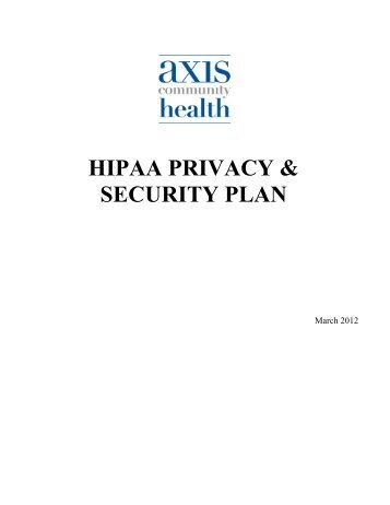 HIPAA Privacy and Security Plan - California Family Health Council