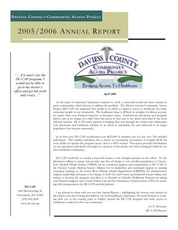 2005/2006 annual report - Green River District Health Department