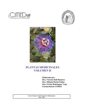 Plantas Medicinales. Volumen II - Sibdi - Universidad de Costa Rica