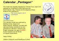 Calendar âPentagonâ - Origami Deutschland