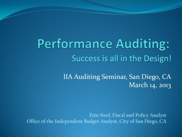 Performance Auditing Success is All in the Design - Chapters Site