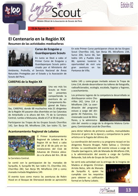 Info SCOUT 82 - Scouts del PerÃº