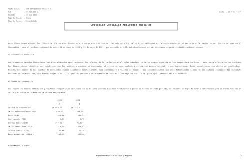 FECU (Ficha EstadÃ­stica Codificada Uniforme) - CCU Investor