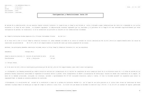FECU (Ficha EstadÃ­stica Codificada Uniforme) - CCU Investor