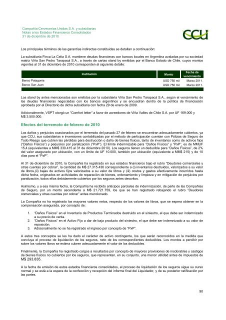 INFORME SVS DICIEMBRE 2010 - CCU Investor