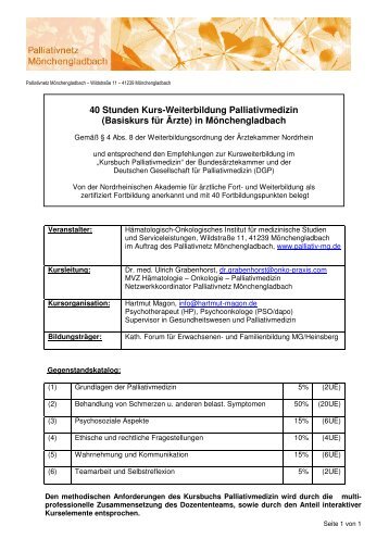 Flyer - Palliativnetz MÃ¶nchengladbach