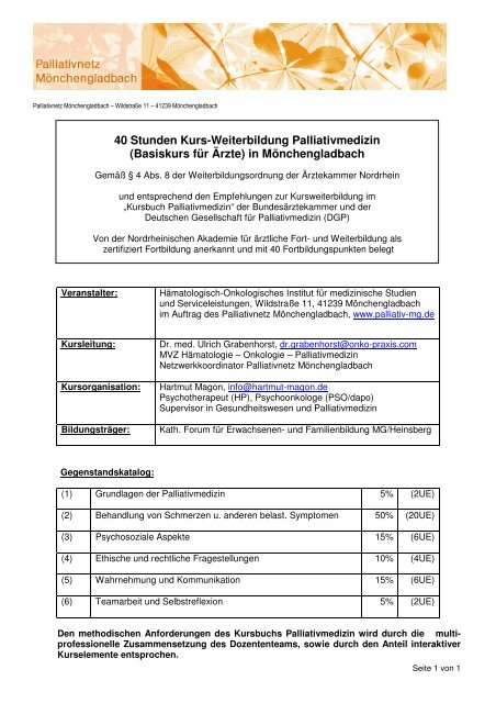 Flyer - Palliativnetz MÃ¶nchengladbach