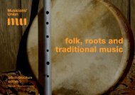 folk, roots and traditional music - Musicians' Union