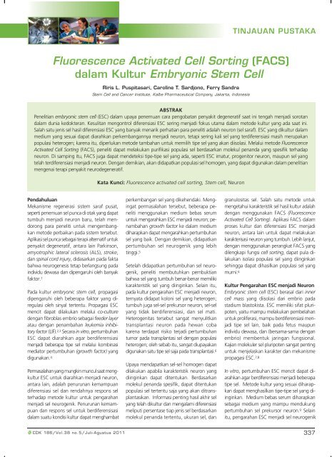 Fluorescence Activated Cell Sorting (FACS) dalam Kultur ... - Kalbe