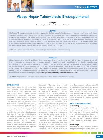 Abses Hepar Tuberkulosis Ekstrapulmonal - Kalbe