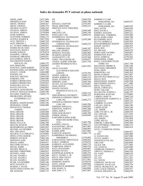 The Patent Office Record | La  Gazette du bureau ... - Industrie Canada