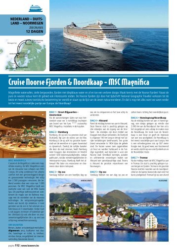 Cruise Noorse Fjorden & Noordkaap - MSC Magnifica - Lauwers