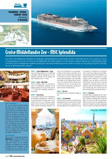 Cruise Middellandse Zee - MSC Splendida - Lauwers