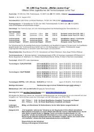 LBS Müller Junior Cup - Tennisulm.eu