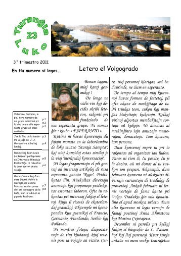 Letero el Volgogrado - Centre Culturel EspÃ©ranto-Touraine