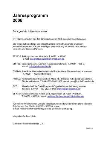 Jahresprogramm 2006 - praxis-fischer-rosenfeld.de
