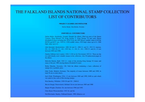 the falkland islands national stamp collection - Nova Stamps