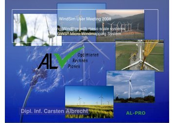 Coupling WindSim with meso scale systems. The GWS Micro ...