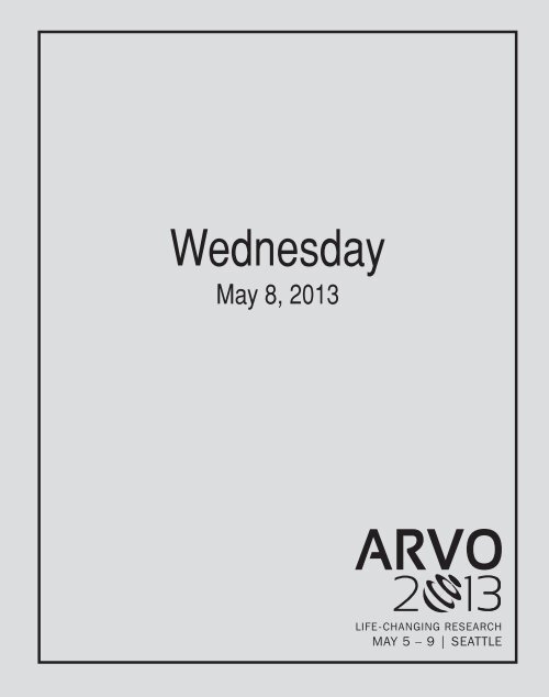 Wednesday - ARVO