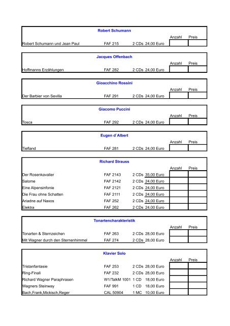 Bestellformular als pdf-Datei - Stefan Mickisch
