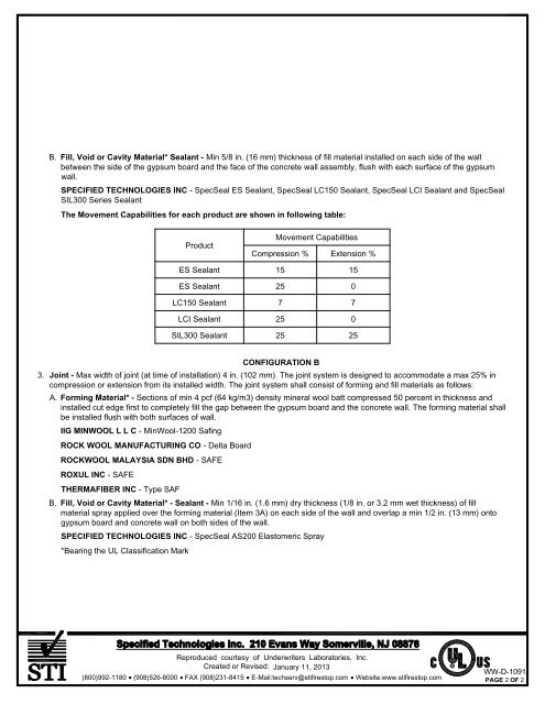 WW-D-1091 - STI - Specified Technologies Inc