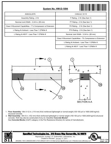 HW-D-1094 - STI - Specified Technologies Inc