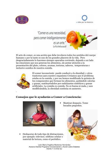 Consejos que le ayudarán a Comer a Conciencia: