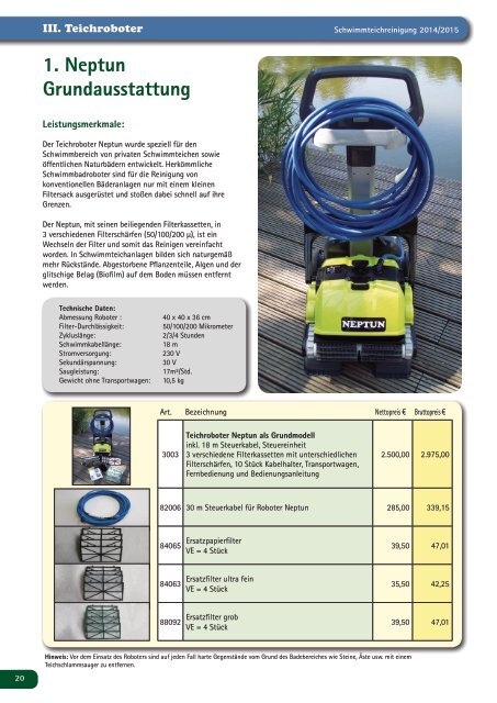 Schwimmteichreinigung - Manzke Landschaftsplanung