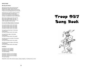 Troop 957 Song Book - Troop 350!