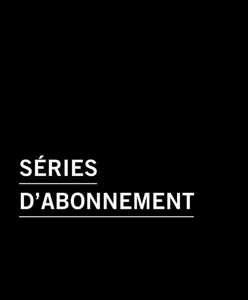 SéRIES D'ABONNEMENT - Salle Pleyel
